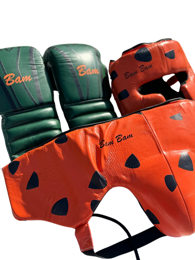 CUSTOM BAMBAM | BOXING GLOVES & SPARRING SET | 100% LEATHER