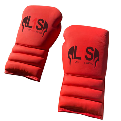 MATTE RED BOXING GLOVES PRO ELITE GLOVES 100% GENUINE COWHIDE LEATHER