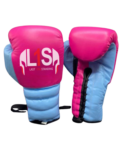 PINK & BABY BLUE | PRO ELITE | PRO ELITE GLOVES 100% LEATHER