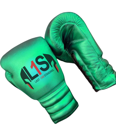 METALLIC GREEN| PRO ELITE | PRO ELITE GLOVES 100% LEATHER