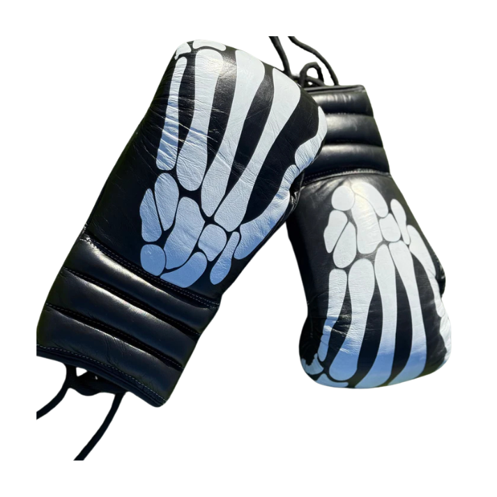 SKULL Design Boxing Gloves PRO ELITE BOXING GLOVES 100% LEATHER