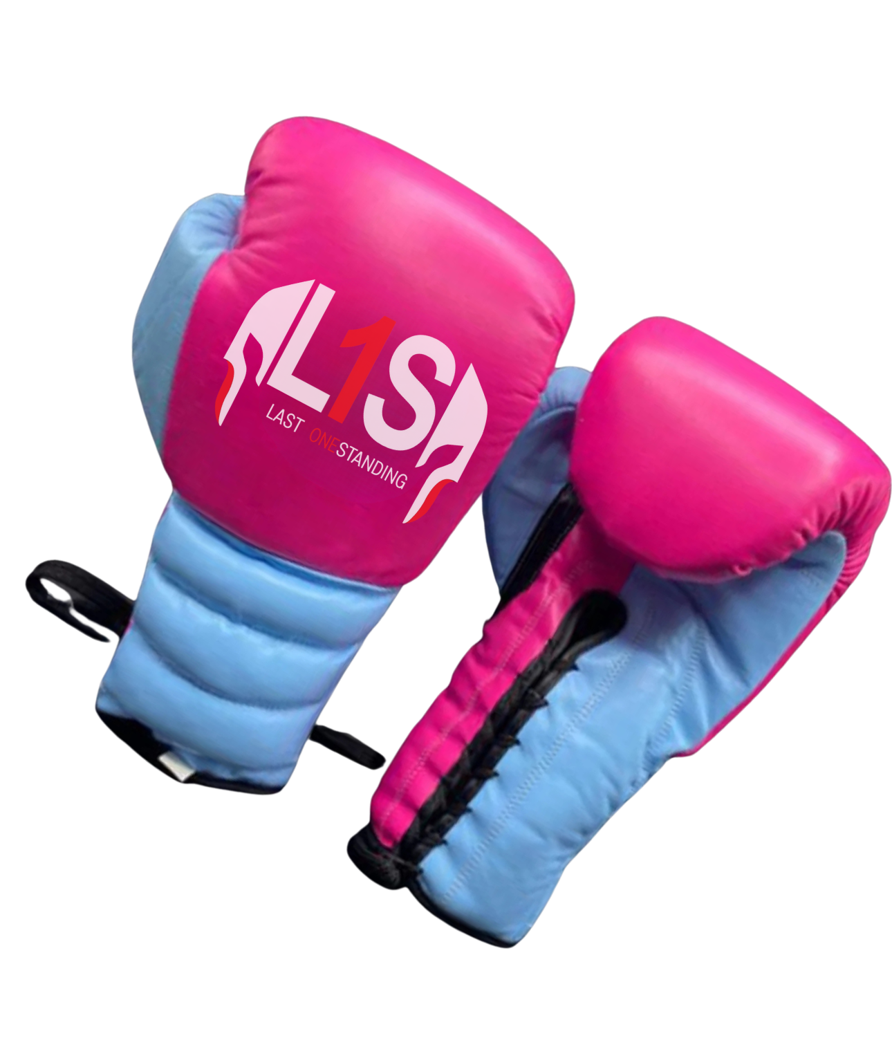PINK & BABY BLUE | PRO ELITE | PRO ELITE GLOVES 100% LEATHER