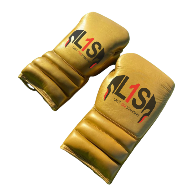GOLDEN BOXING GLOVES PRO ELITE GLOVES 100% GENUINE COWHIDE LEATHER