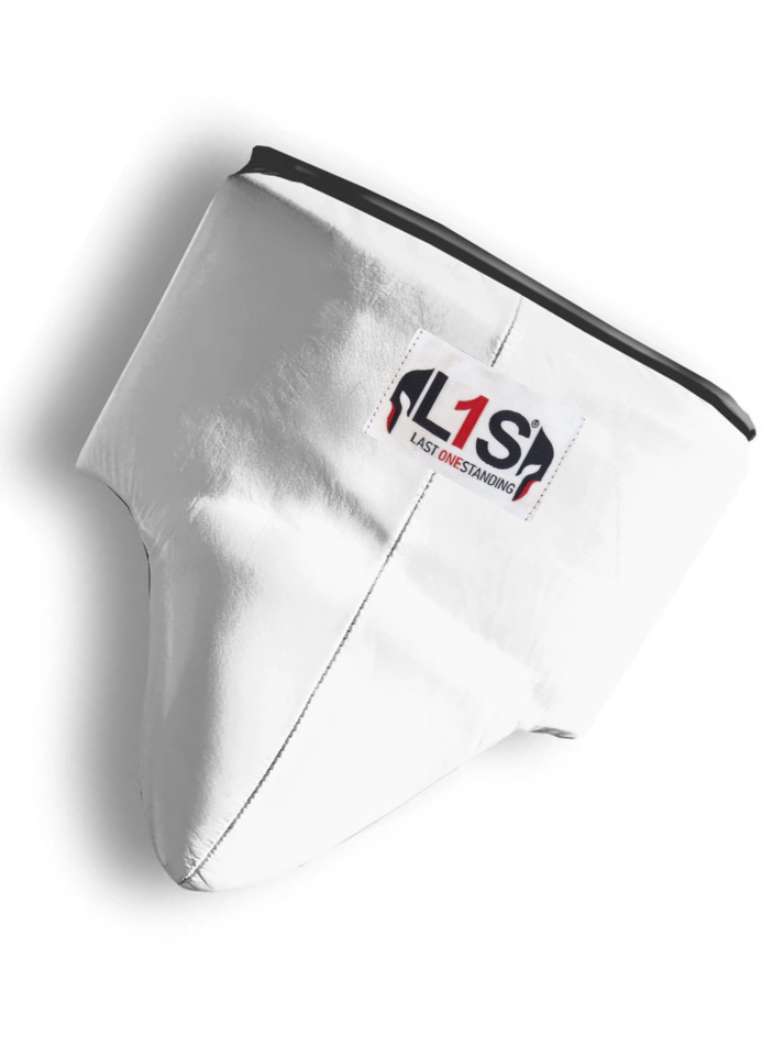 WHITE | BOXING GROIN GUARD 100% LEATHER