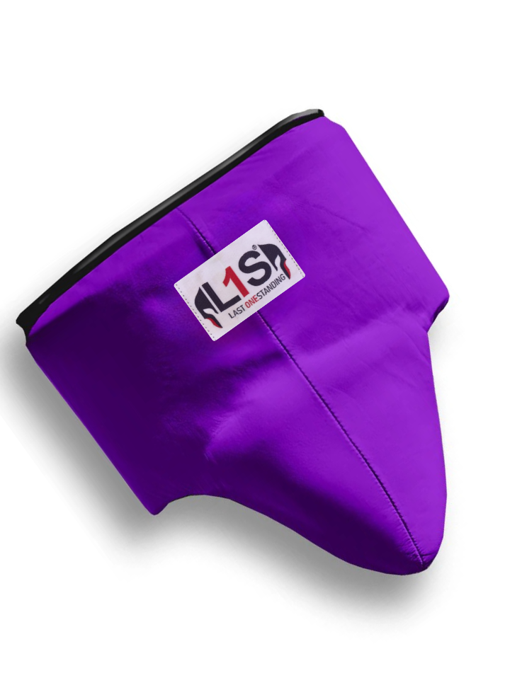 PURPLE | BOXING GROIN GUARD 100% LEATHER