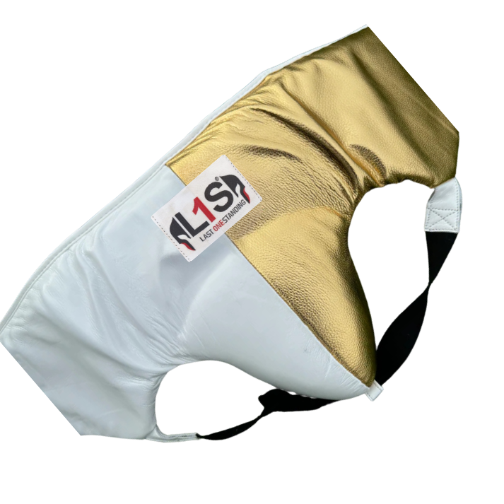 WHITE GOLD | BOXING GROIN GUARD 100% LEATHER