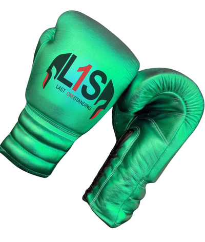 METALLIC GREEN| PRO ELITE | PRO ELITE GLOVES 100% LEATHER