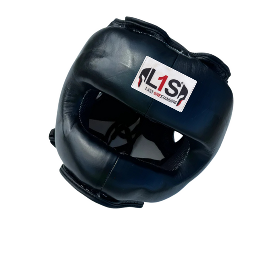 BLACK BOXING NOSEBAR HEADGEAR | 100% LEATHER