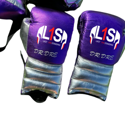 METALLIC PURPLE & SILVER | BOXING GLOVES & SPARRING SET | 100% LEATHER