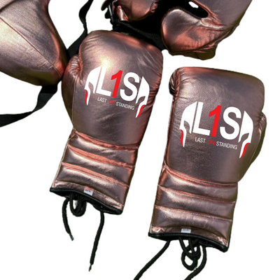 METALLIC ROSE GOLD | BOXING GLOVES & SPARRING SET | 100% LEATHER