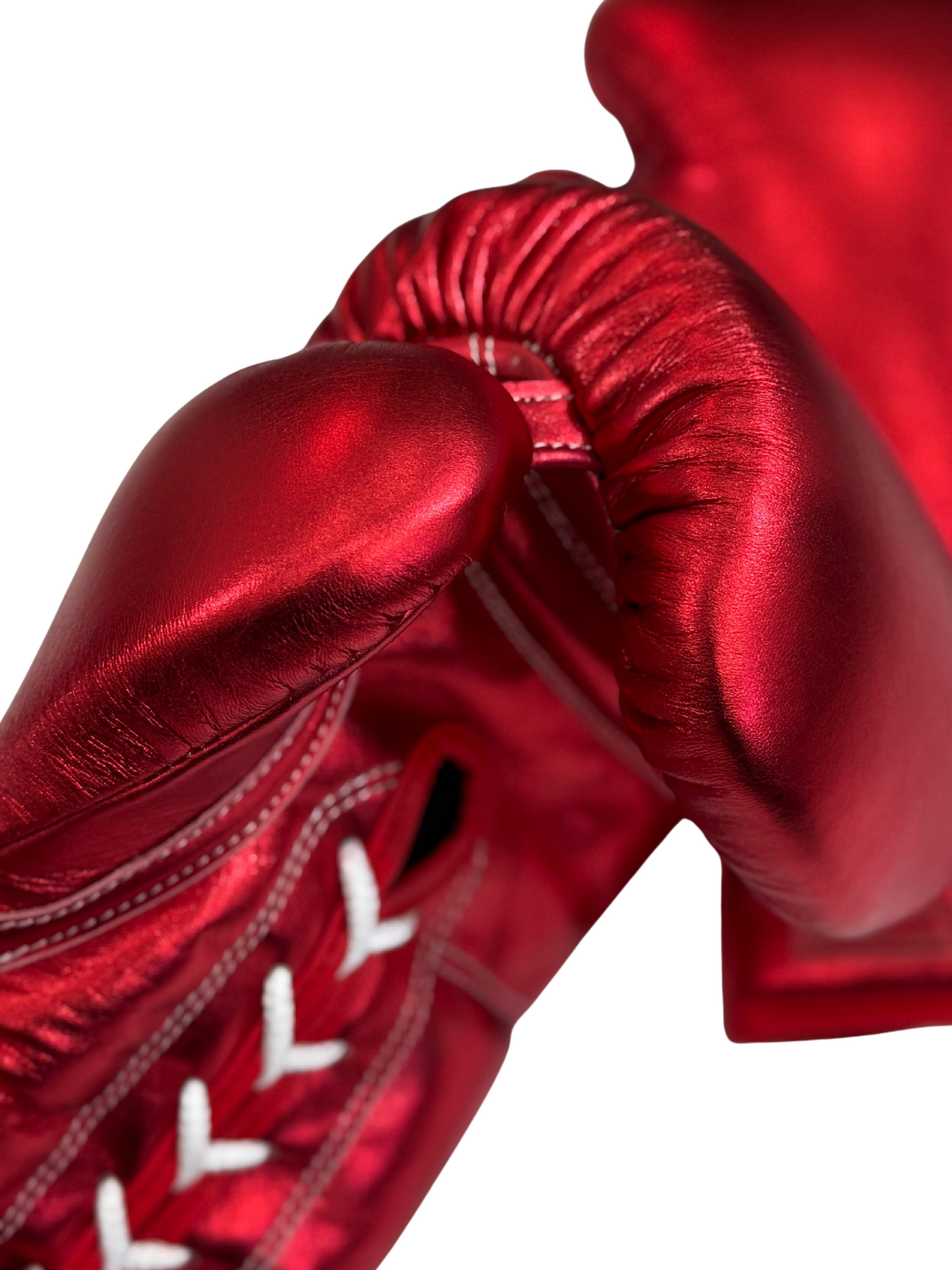 METALLIC RED | PRO ELITE GLOVES 100% LEATHER