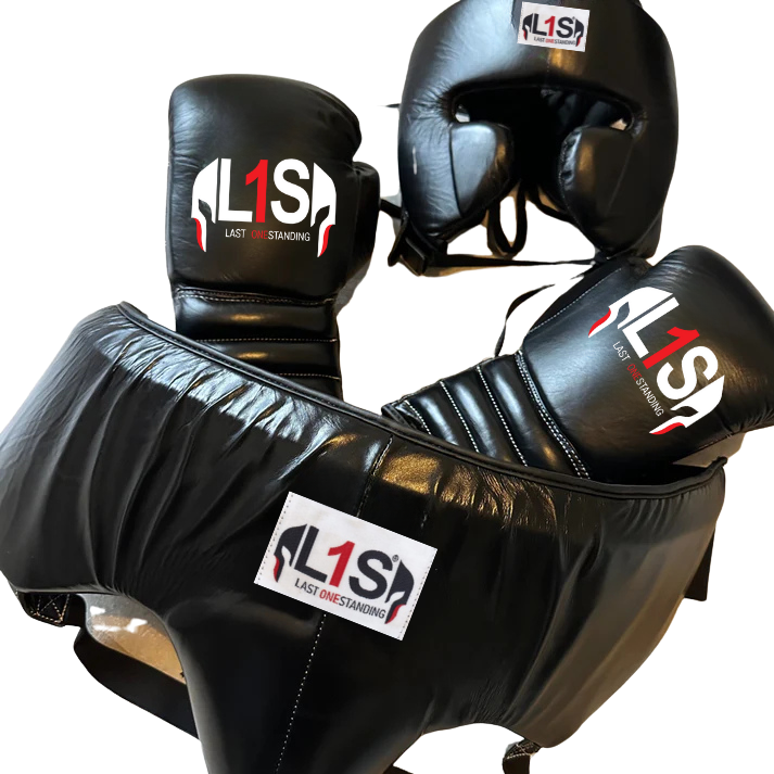 BLACK | BOXING GLOVES & SPARRING SET | 100% LEATHER