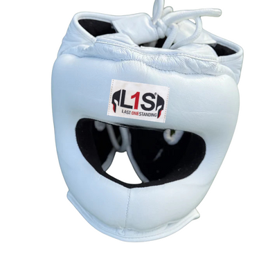 WHITE HEADGEAR | 100% LEATHER