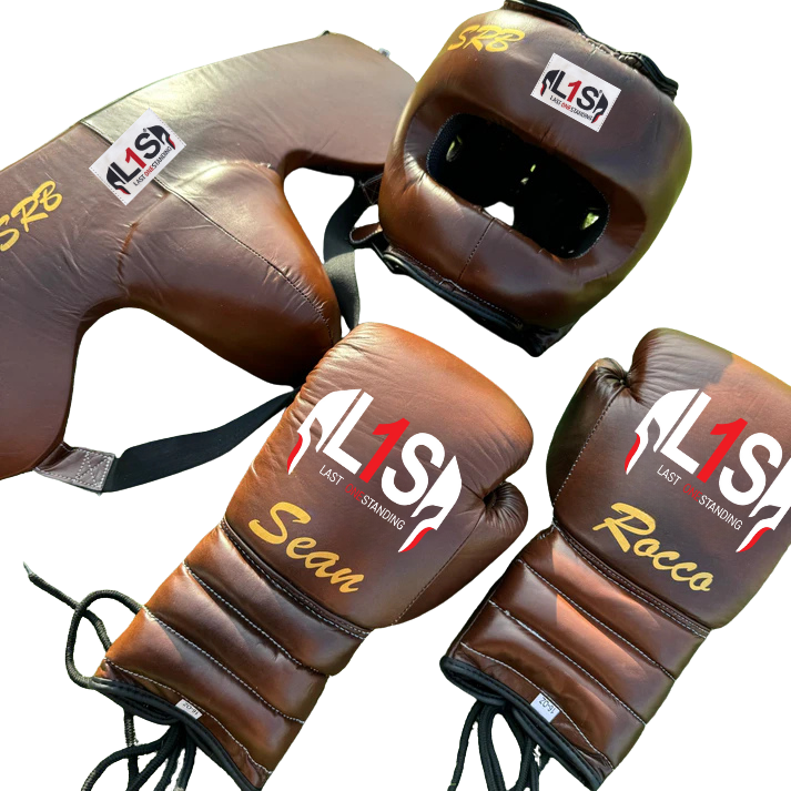 VINTAGE BROWN | SPARRING SET | 100% LEATHER