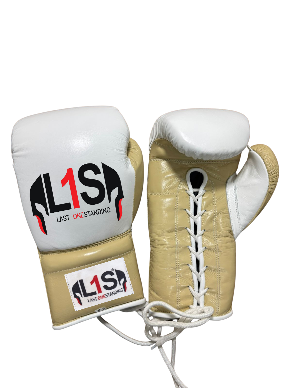 WHITE & GOLDEN | PRO ELITE GLOVES 100% LEATHER