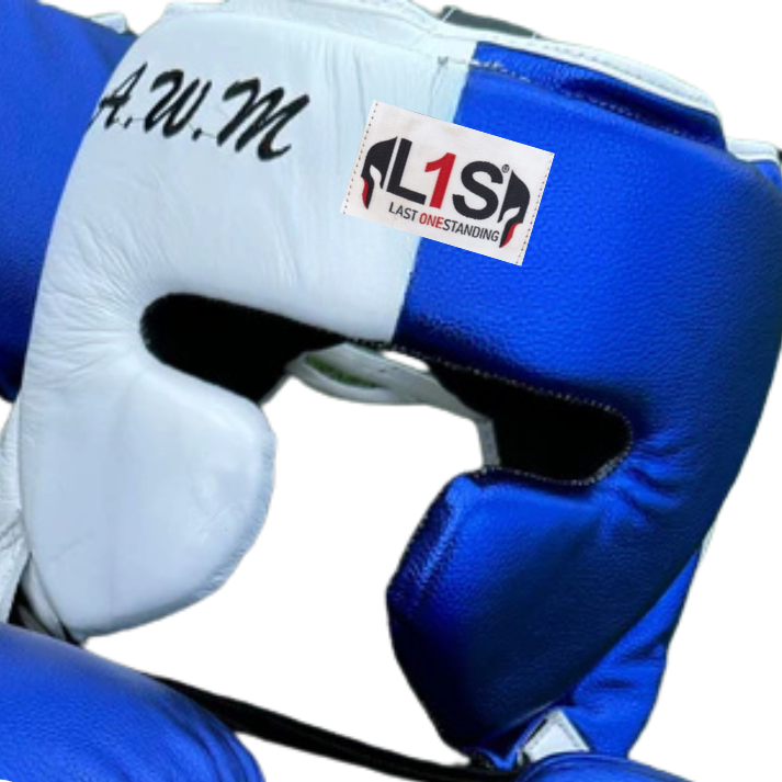 BLUE & WHITE | BOXING GLOVES & SPARRING SET | 100% LEATHER