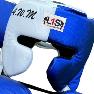 BLUE & WHITE | BOXING GLOVES & SPARRING SET | 100% LEATHER