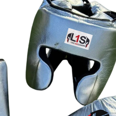 METALLIC SILVER | BOXING GLOVES & SPARRING SET | 100% LEATHER