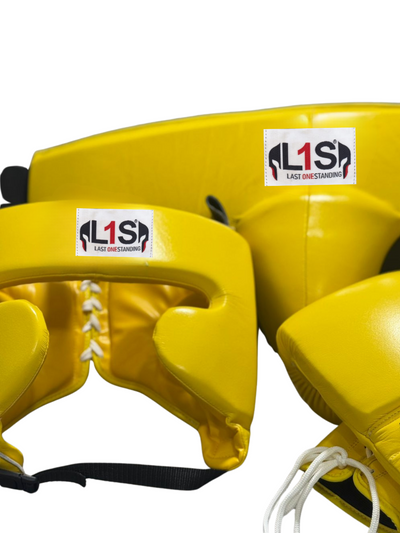 YELLOW | BOXING GLOVES & SPARRING SET | 100% LEATHER