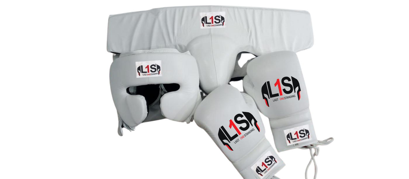 WHITE | BOXING GLOVES & SPARRING SET | 100% LEATHER