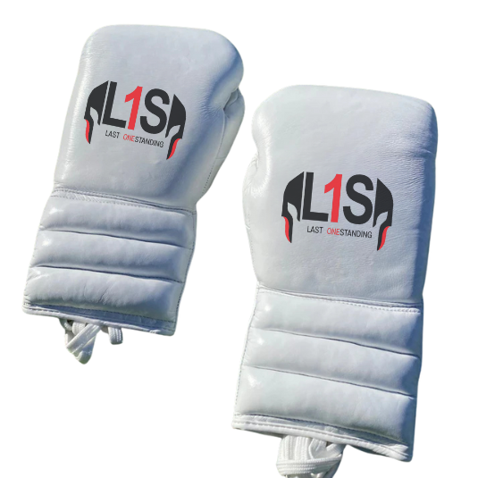 WHITE BOXING GLOVES PRO ELITE GLOVES 100% GENUINE COWHIDE LEATHER