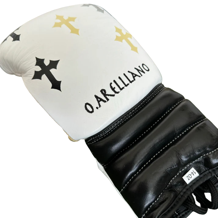 WHITE BLACK CREAM | CRUCIFIX | SPARRING SET | 100% LEATHER