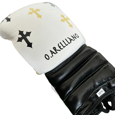 WHITE BLACK CREAM | CRUCIFIX | SPARRING SET | 100% LEATHER